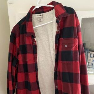 North Face Flannel Shirt Jacket mens XL